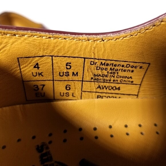 Dr. Martens 1461 Cherry Smooth Leather Oxfords - Picture 8 of 11